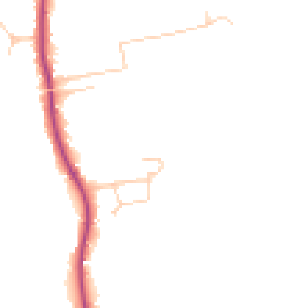 Daytime road noise heatmap for GU4 7TU