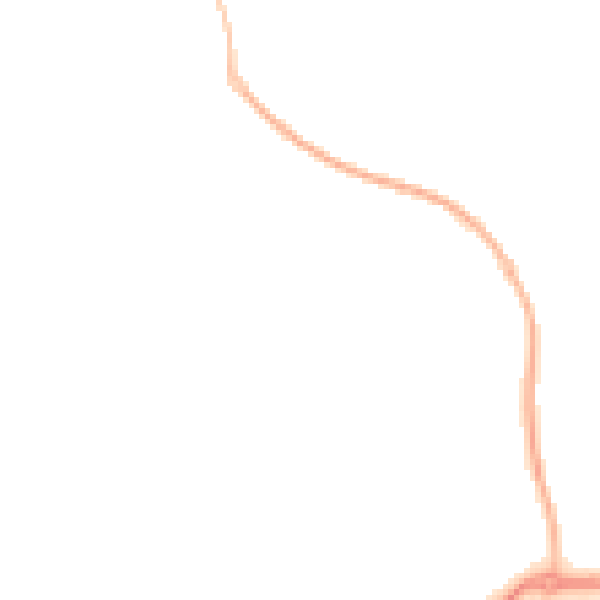 Night-time road noise heatmap for GU4 7XW