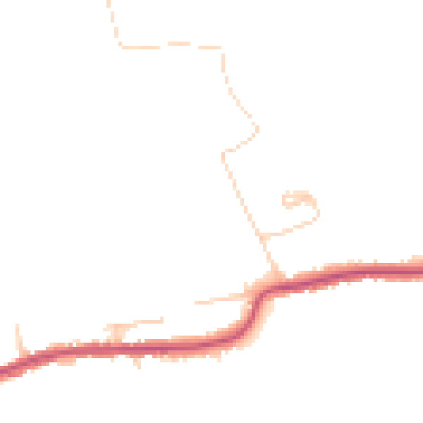 Daytime road noise heatmap for GU4 8BF
