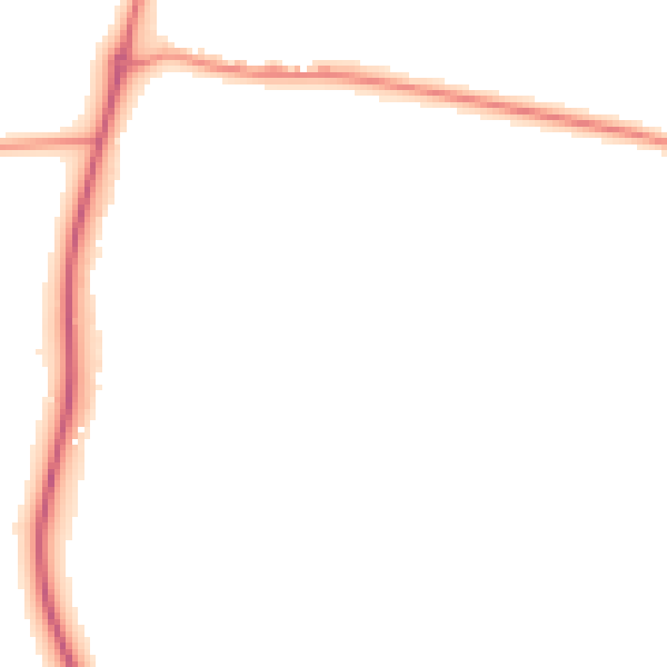 Night-time road noise heatmap for GU4 8DL