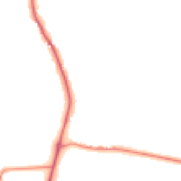 Night-time road noise heatmap for GU4 8ER