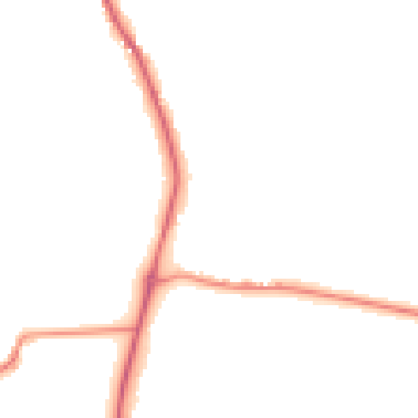 Night-time road noise heatmap for GU4 8EZ