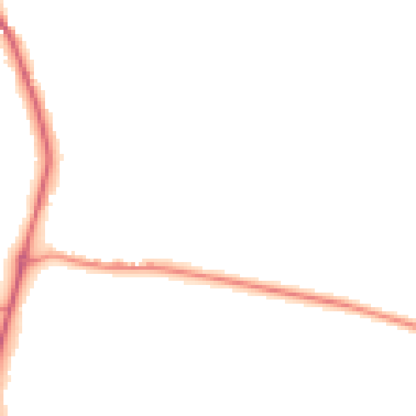 Night-time road noise heatmap for GU4 8HL