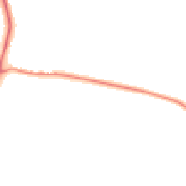Night-time road noise heatmap for GU4 8HN