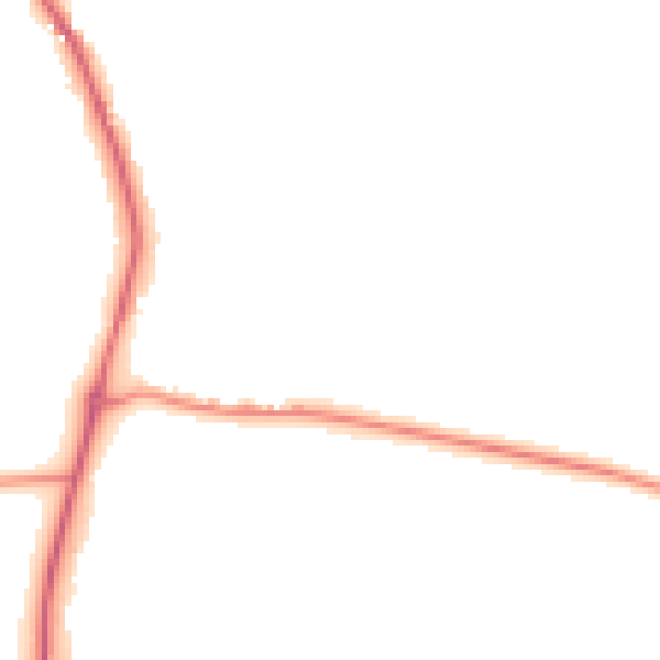 Night-time road noise heatmap for GU4 8HU