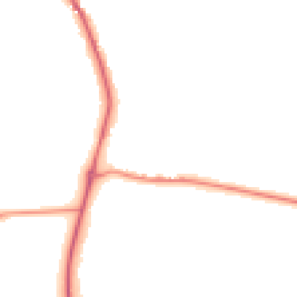 Night-time road noise heatmap for GU4 8HY
