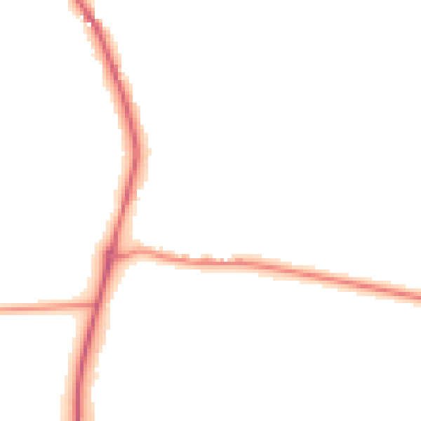 Night-time road noise heatmap for GU4 8HZ