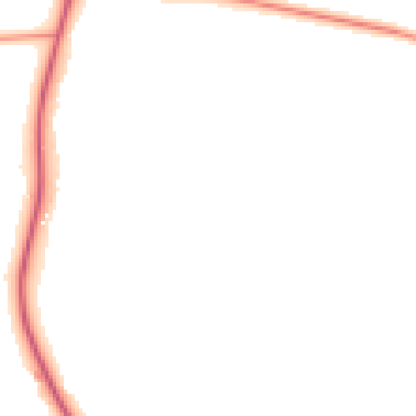 Night-time road noise heatmap for GU4 8JH