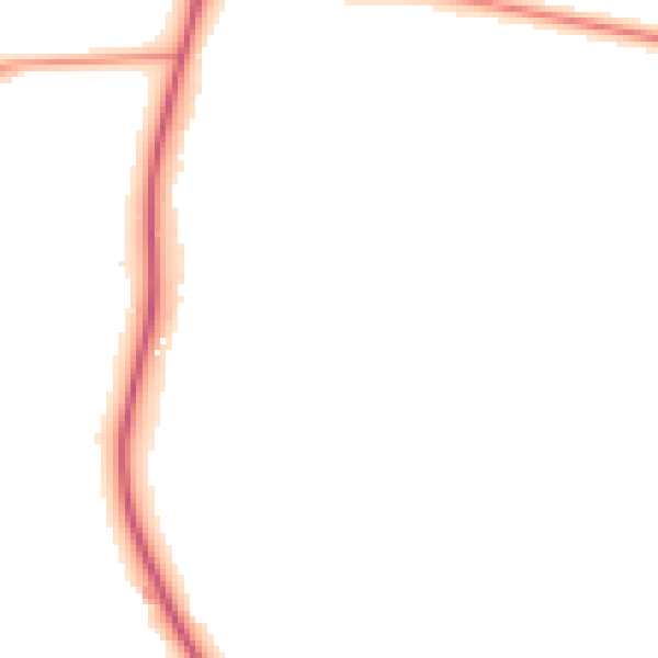Night-time road noise heatmap for GU4 8JL