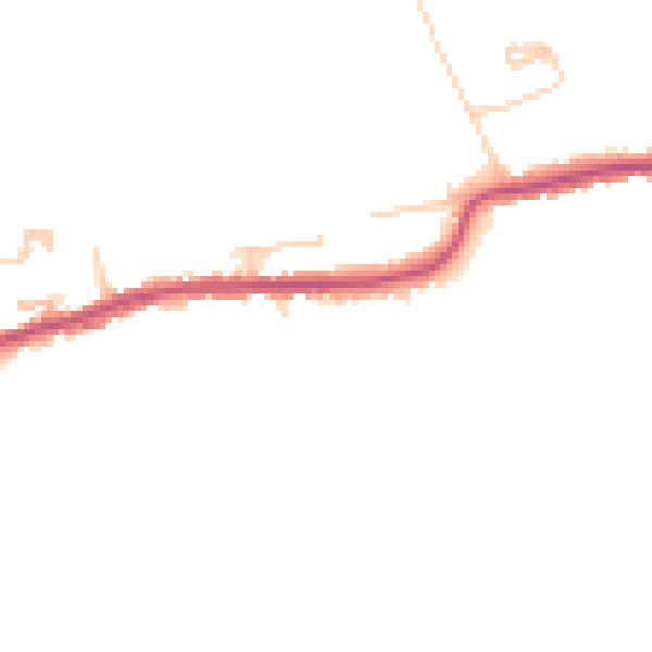 Daytime road noise heatmap for GU4 8ND