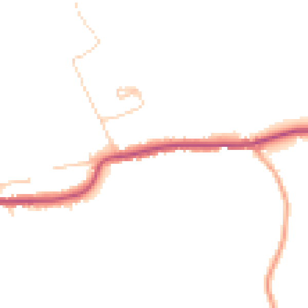 Daytime road noise heatmap for GU4 8NR