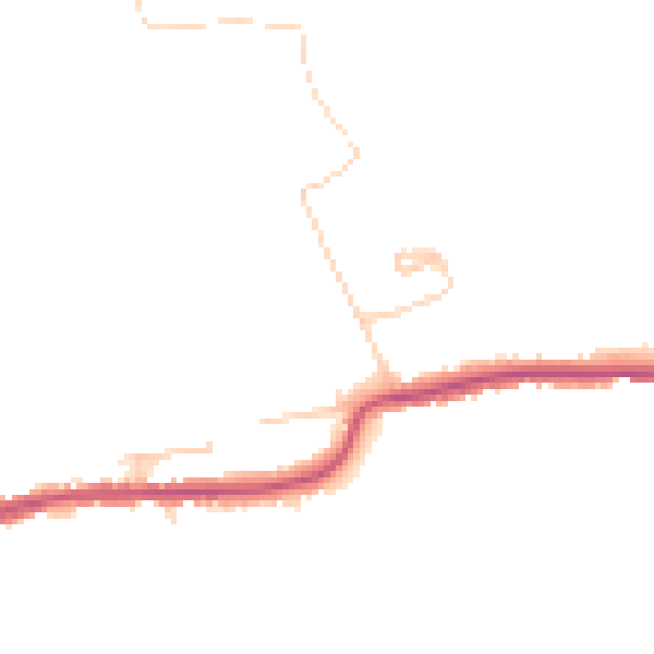 Daytime road noise heatmap for GU4 8NU