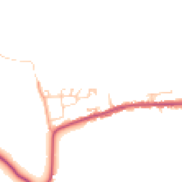 Daytime road noise heatmap for GU4 8PA
