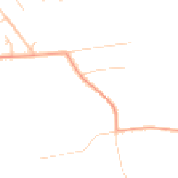 Daytime road noise heatmap for GU4 8PJ