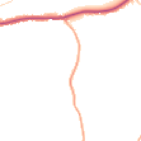 Daytime road noise heatmap for GU4 8QP