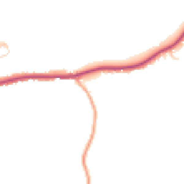 Daytime road noise heatmap for GU4 8QW