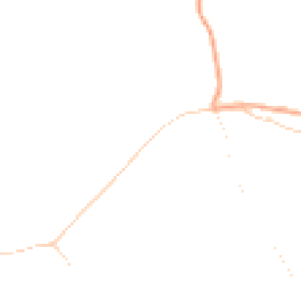 Daytime road noise heatmap for GU4 8RA