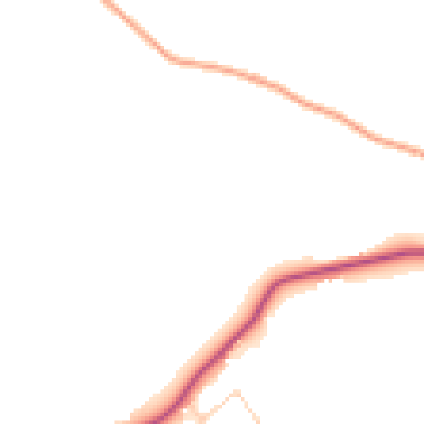 Daytime road noise heatmap for GU4 8RP