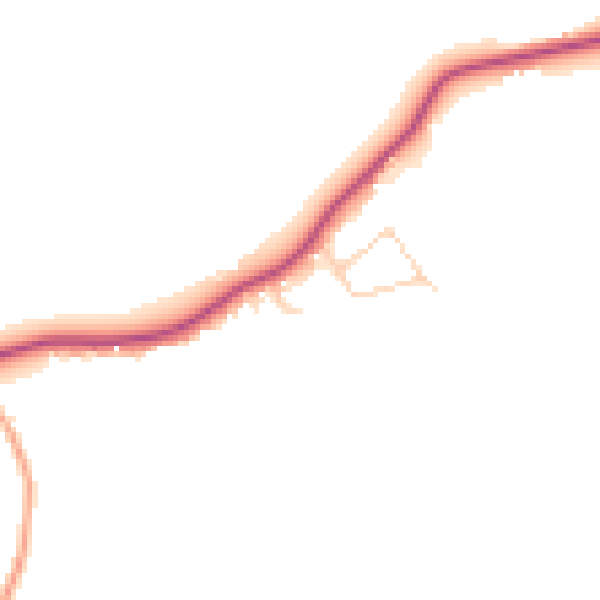Daytime road noise heatmap for GU4 8RS