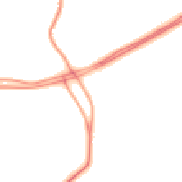 Night-time road noise heatmap for GU4 8SF