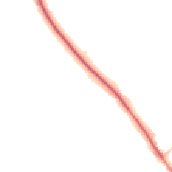 Night-time road noise heatmap for GU5 0AL