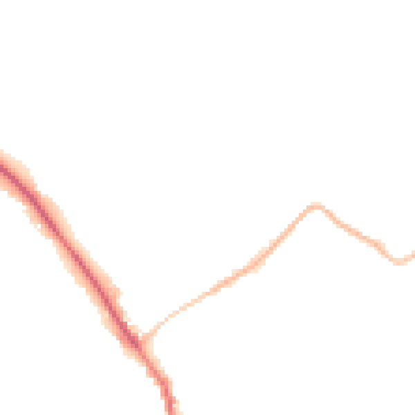 Night-time road noise heatmap for GU5 0DS
