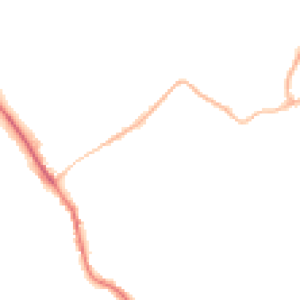 Night-time road noise heatmap for GU5 0EA