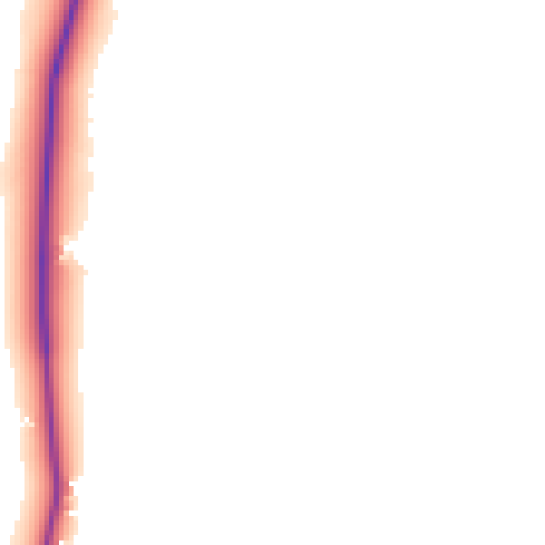 Daytime road noise heatmap for GU5 0LW