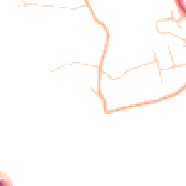Daytime road noise heatmap for GU5 0TH