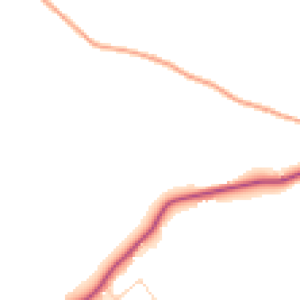 Daytime road noise heatmap for GU5 9BA