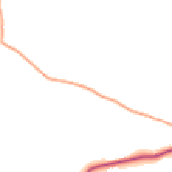 Daytime road noise heatmap for GU5 9BG