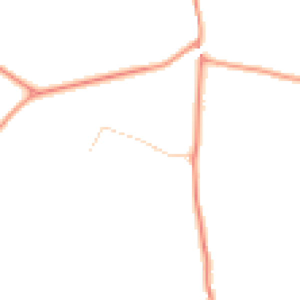 Daytime road noise heatmap for GU5 9JQ