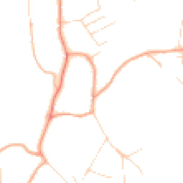 Daytime road noise heatmap for GU5 9SP