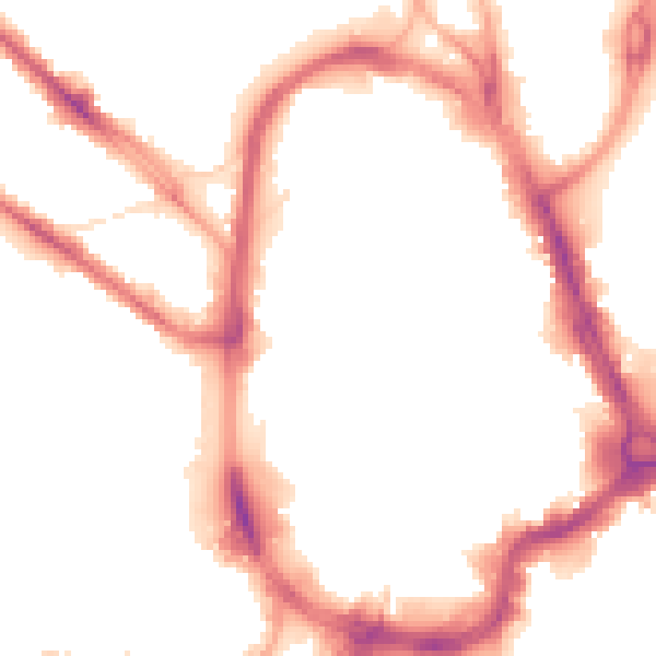 Night-time road noise heatmap for HD1 1AB