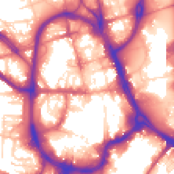 Daytime road noise heatmap for HD1 1BA