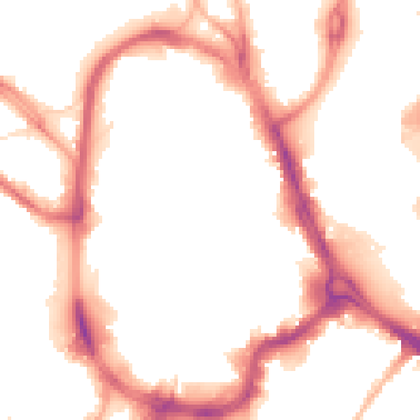 Night-time road noise heatmap for HD1 1BA