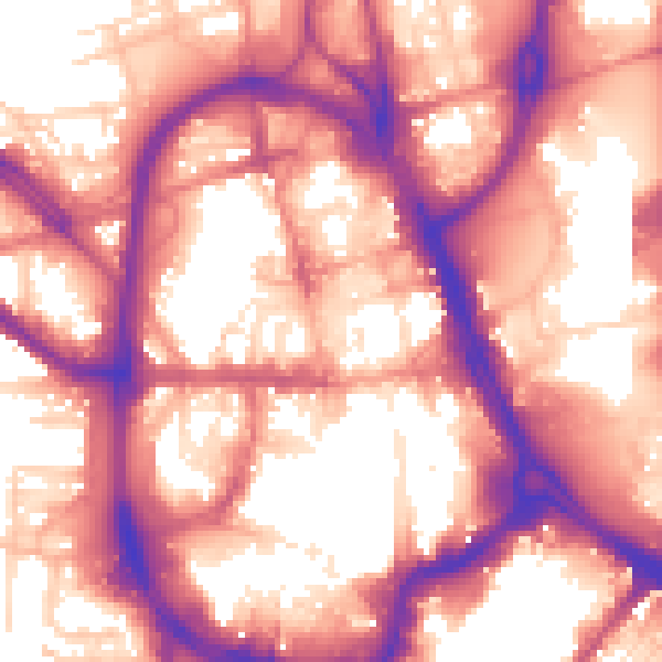 Daytime road noise heatmap for HD1 1BG