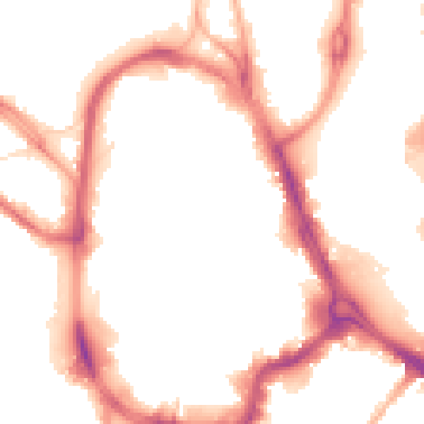 Night-time road noise heatmap for HD1 1BG