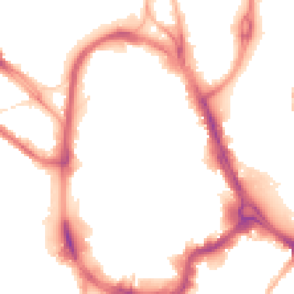Night-time road noise heatmap for HD1 1BL