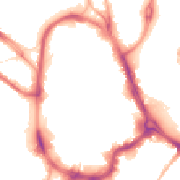 Night-time road noise heatmap for HD1 1BR