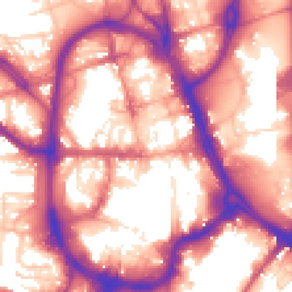 Daytime road noise heatmap for HD1 1BT