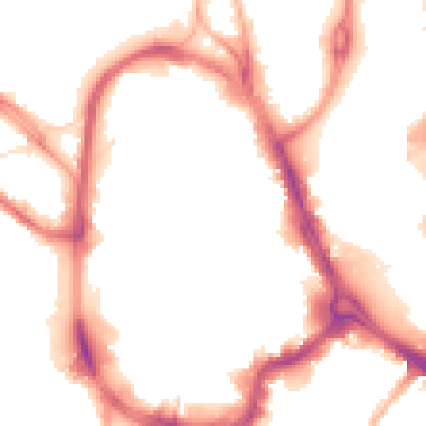 Night-time road noise heatmap for HD1 1DD