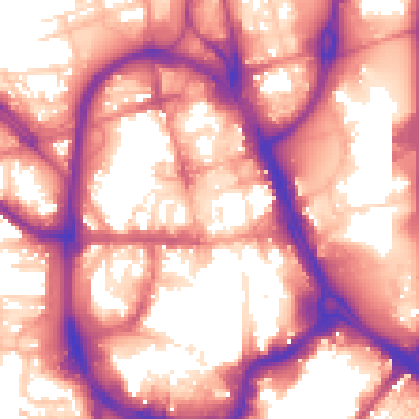 Daytime road noise heatmap for HD1 1DG