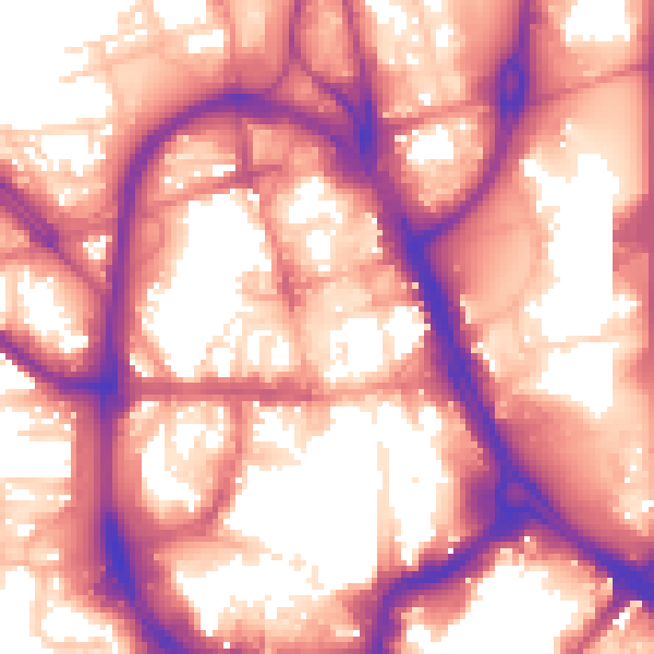 Daytime road noise heatmap for HD1 1DJ
