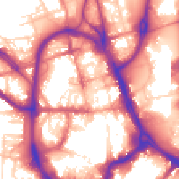 Daytime road noise heatmap for HD1 1DL