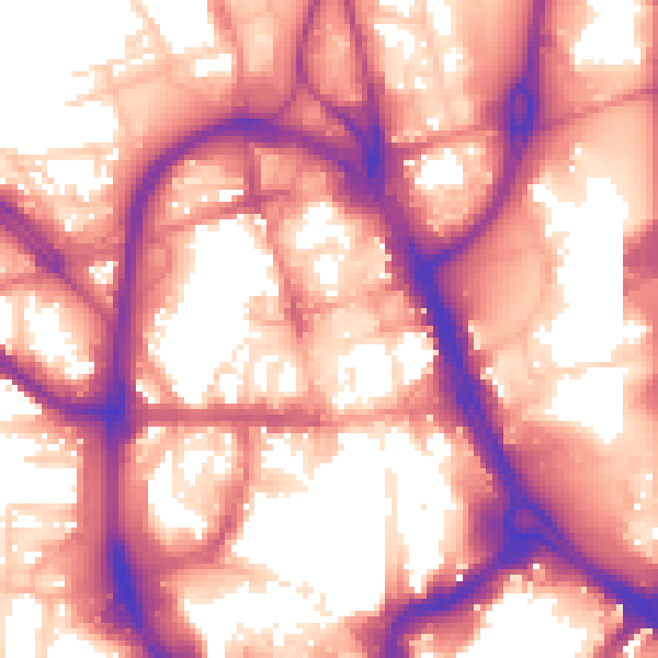 Daytime road noise heatmap for HD1 1DU