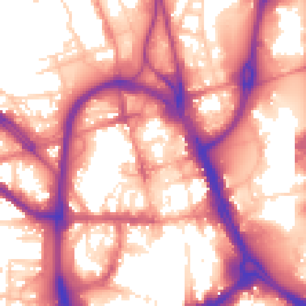 Daytime road noise heatmap for HD1 1DY