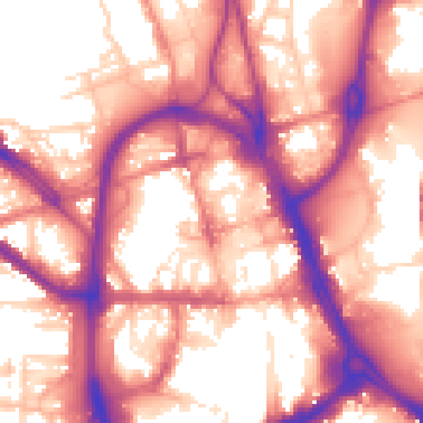 Daytime road noise heatmap for HD1 1EH