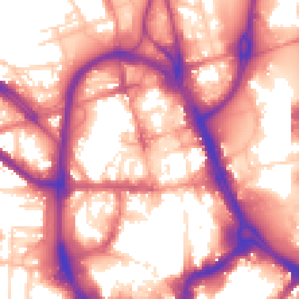 Daytime road noise heatmap for HD1 1ER