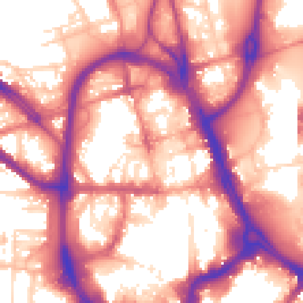 Daytime road noise heatmap for HD1 1ES